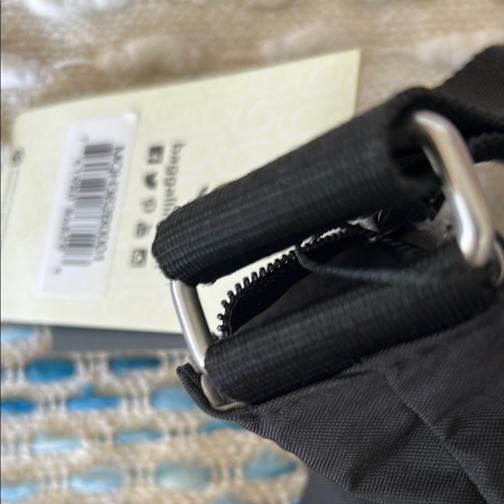 Baggallini Black Shoulder Bag with Adjustable Strap and Silver Hardware - Picture 9 of 11